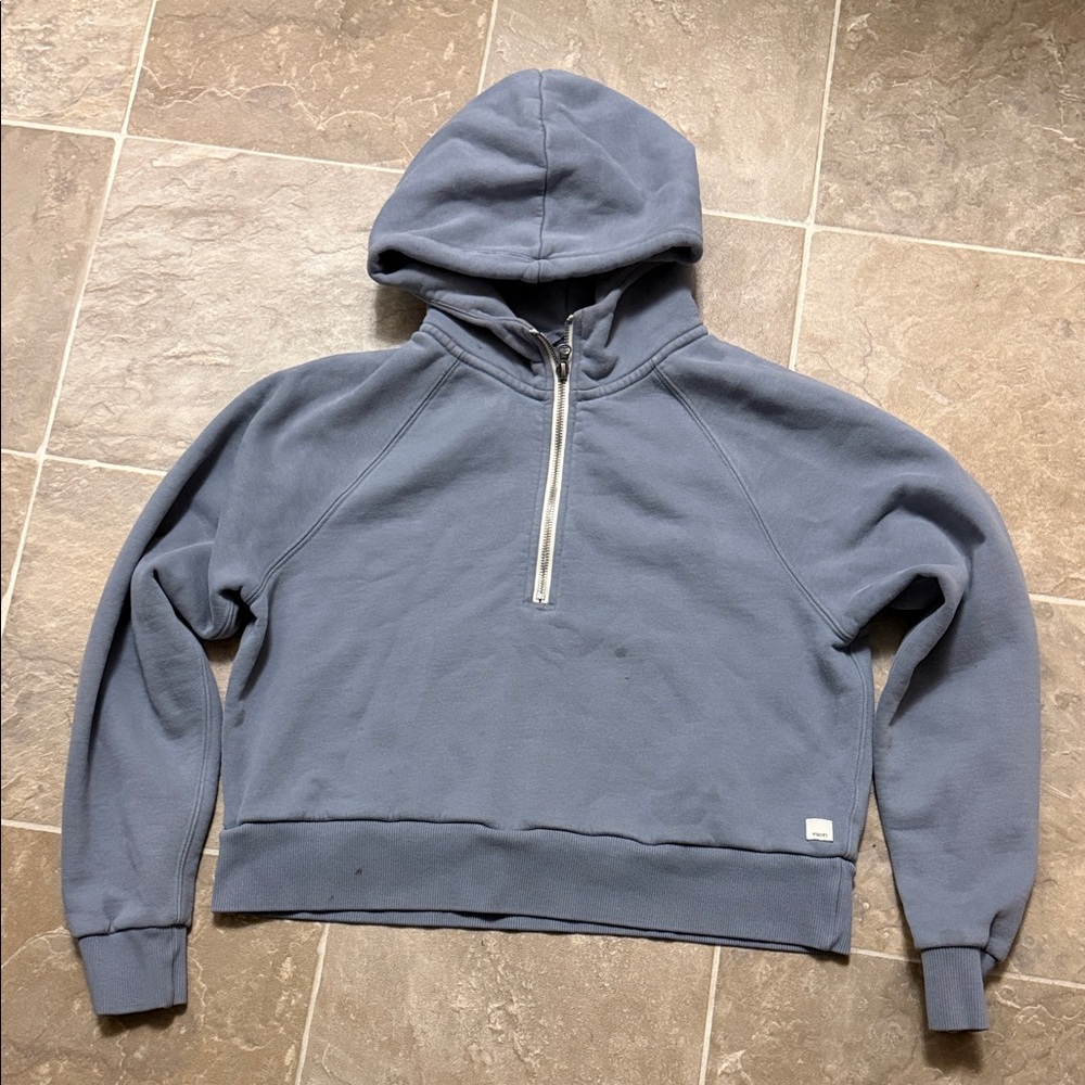Vuori Blue Half-Zip Hooded Pullover